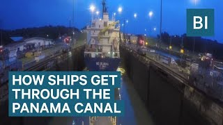 Timelapse Shows How Ships Get Through The Panama Canal [upl. by Ainot507]