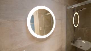 IKEA LED bathroom mirror STORJORM  adding a sensor switch [upl. by Mor]