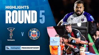 Harlequins v Bath  HIGHLIGHTS  Late Drama at the Stoop  Gallagher Premiership 202425 [upl. by Clough8]