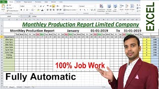 Monthly production Report Limited company For Microsoft excel Advance Formula [upl. by Billy639]