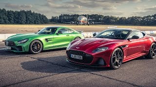 Aston Martin DBS Superleggera vs MercedesAMG GT R  Drag Races  Top Gear [upl. by Svetlana903]