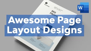 Make Awesome Page Layout Designs in Microsoft Word [upl. by Ecirahs741]