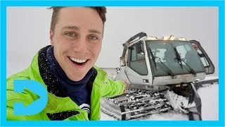 Inside a WINCHCAT GROOMER at Fernie Alpine Resort BC [upl. by Rosina]