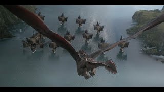 Daenerys DESTROYS Iron Fleet and Golden Company DRACARYS [upl. by Aysa]