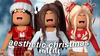 Aesthetic Christmas Roblox Outfits WITH CODES AND LINKS  axabella [upl. by Lydon]