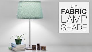 How to Cover a Lampshade with Fabric DIY Tutorial [upl. by Karas]