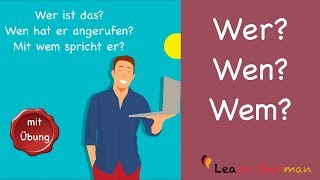 Learn German  Common Mistakes in German  Wer Wen oder Wem  A1  A2 [upl. by Simonetta433]