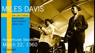 Miles Davis with John Coltrane March 22 1960 Konserthuset Stockholm 1st concert [upl. by Hanid443]