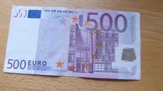 500 EURO banknote review [upl. by Griffie]