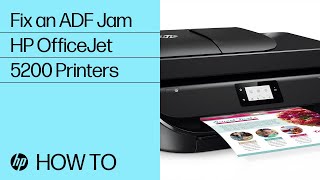 Fix an ADF Jam  HP OfficeJet 5200 Printers  HP [upl. by Nyliuqcaj309]