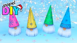 Manualidades de Navidad con Papel  GNOMOS Decoración Navideña [upl. by Cartan]