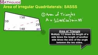 Area of Irregular Quadrilaterals SASSS [upl. by Anal]