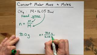 Convert Molar Mass to Moles 2021 [upl. by Siurad]