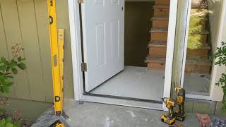 Jeld Wen Front Door Installation  Really crappy products and craftsmanship PART 1 [upl. by Sapphera]