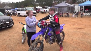 Nathan got his new dirt bike now lets race it RACE DAY LETS GO 2021 Yamaha yz250f [upl. by Ainav]