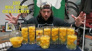 The 100 Raw Egg Chug Challenge  LA BEAST [upl. by Fleck]