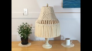 HOW TO  MAKE A MACRAME LAMPSHADE  STEP BY STEP TUTORIAL [upl. by Rollin]