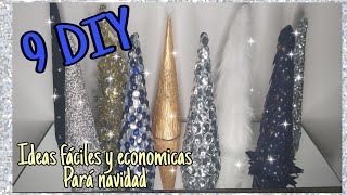 9 IDEAS ASOMBROSAS PARA HACER PINOS NAVIDEÑOSIdeas to decorate at Christmas [upl. by Hobart]