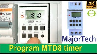 How to program a Majortech Digital Timer MTD8 [upl. by Hallam]