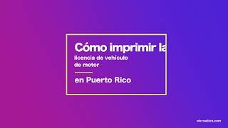 Cómo imprimir la licencia de vehículo de motor en Puerto Rico [upl. by Sollie95]