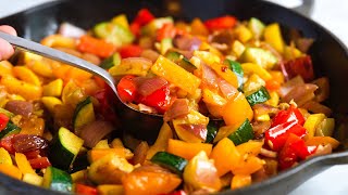 Easy Sautéed Vegetables Recipe [upl. by Ocirne]