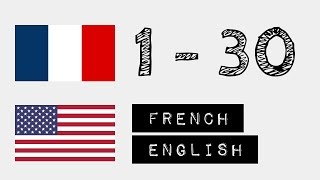 Numbers from 1 to 30  French  English [upl. by Miof Mela296]