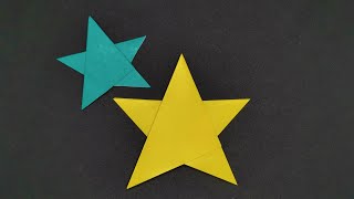 Origami Stern basteln  Origami easy star instruction  DIY star [upl. by Nohtahoj157]