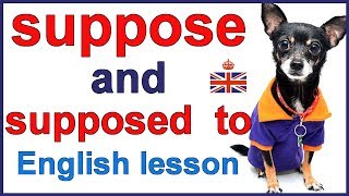 SUPPOSE and SUPPOSED TO  English lesson [upl. by Nortad]