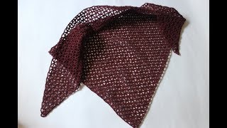 ażurowa chusta na szydełku  prosty wzór  lace shawl [upl. by Marrilee]