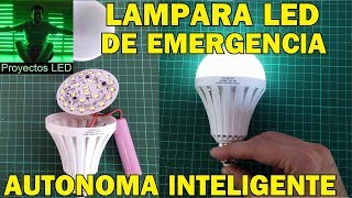 Lampara LED autonoma inteligente de emergencia [upl. by Epuladaugairam]