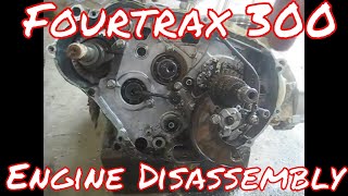 Honda Fourtrax 300 engine disassembly [upl. by Inaoj645]