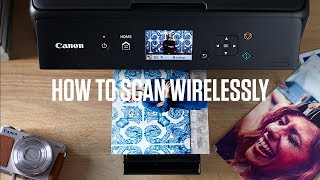 Canon PIXMA TS Series How to scan wirelessly [upl. by Naelcm770]