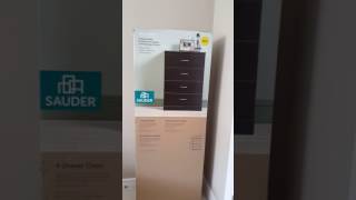 how to assemble a drawer chest sauder brand [upl. by Annauqal]