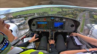 Diamond DA42 Smooth Landing Single Engine Circuit  Shoreham Airport  GoPro 7 Cockpit View [upl. by Edith182]