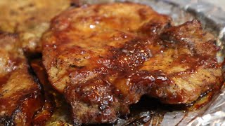 Easy JUICY Baked Pork Chops BBQ Pork Chops Recipe Quarantine Recipe [upl. by Craddock]