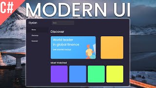 WPF C Professional Modern Flat UI Tutorial [upl. by Lleoj]