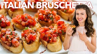 How to Make Italian BRUSCHETTA  Easy Appetizer [upl. by Crescen]