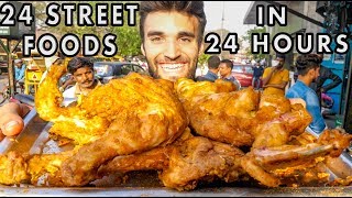 Eating 24 INDIAN STREET FOOD DISHES in 24 HOURS [upl. by Amliv]