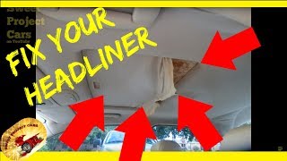 HOW To Repair a SAGGING HEADLINERDO IT YOURSELF [upl. by Naryk]