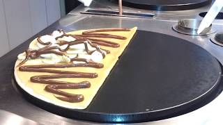 Nutella Banana and Nutella Strawberry Blueb Crepe [upl. by Garber]