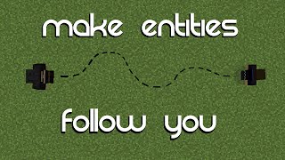 Minecraft Make Entities Follow You [upl. by Neeoma570]