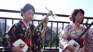 Shamisen Girls KiampKi  Tsugaru Jongara Bushi [upl. by Euell]