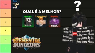 TIER LIST DOS ELEMENTOS DO ELEMENTAL DUNGEONS [upl. by Norrabal]