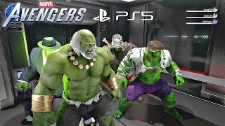 4 HULKS vs Abomination  Marvels Avengers Game Tachyon Anomaly Event [upl. by Adnilram]