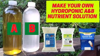 Make Your Own Hydroponic Nutrient Solution At Home  Hydroponic Nutrient Solution  DIY Hydroponics [upl. by Hammel363]