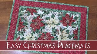 EASY Christmas Placemats Tutorial  From Start to Finish [upl. by Sidky]