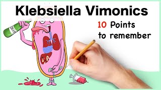 Klebsiella Vimonics Visual mnemonics 10 points to remember [upl. by Teuton]