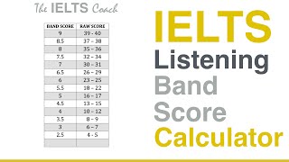 IELTS Listening Band Score Calculator [upl. by Ajnin]