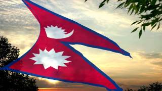 Flag and anthem of Nepal CC [upl. by Ahseinad]