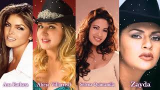 Ana Barbara Alicia villarreal Selena  Zayda Priscila  MUJERES GRUPERAS REINAS GRUPERAS 90 [upl. by Oznarol]